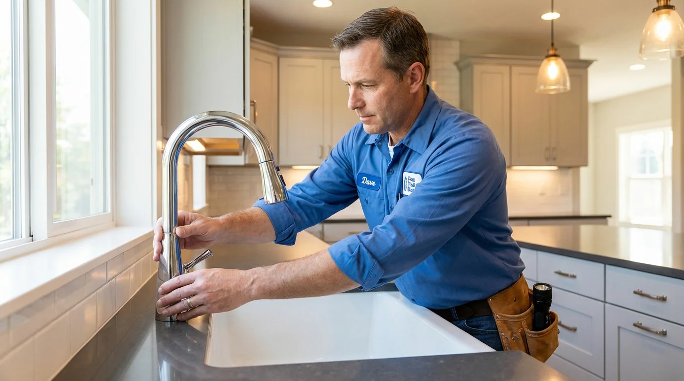 Kitchen faucet installation by Johns Plumbing LLC in Sedgwick
